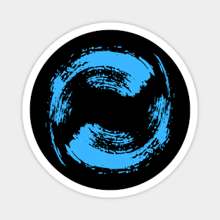 Circular Wave Artwork Design Magnet